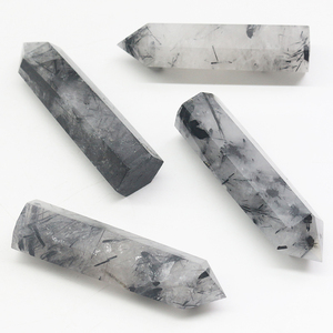 Offre Spéciale Cristal Baguette Point Guérison Énergie Reiki <span class=keywords><strong>Noir</strong></span> Rutile Tourmaline Point - Product Image 5