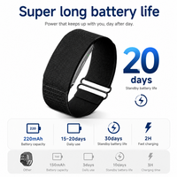 Bracelet intelligent étanche sans écran pour hommes et femmes, rappel d'appels et de messages, suivi d'activité, analyse de santé et de sommeil par IA, sport