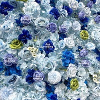 Sunwedding Seiden-Kunstblumen Hochzeitsdekorationen Kleine Blaue Rosen Abschlussfeier Weihnachten Blumenwand