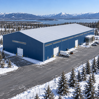 Entrepôt en structure métallique isolée pour climat froid, panneaux PIR, stockage logistique, bâtiment métallique préfabriqué