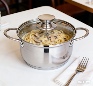 Casserole en acier inoxydable <span class=keywords><strong>Fissler</strong></span> 304, fabrication indienne, vente en gros, 2 pièces, ensemble de cuisine de luxe de qualité supérieure, marmites à soupe et à bouillon - Product Image 5