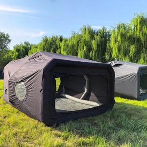 Tienda de campaña inflable de tela Oxford para camping en exteriores, resistente al viento, con columna de aire engrosada y apertura para estufa, apta para todas las estaciones. - Product Image 3
