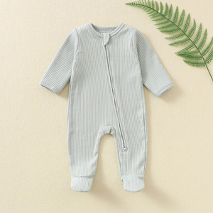 100% coton, ventilé, pour nouveau-né, avec fermeture éclair, manches longues, pour un usage quotidien - Product Image 6