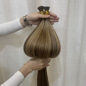 Capelli Umani Europei di Visone, Colore Piano, Doppia Trama, Estensioni I-Tip, Megahair, Capelli Naturali con Colori Diversi - Product Image 5