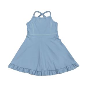 Vestido Deportivo para Niñas Pequeñas RTS ODM, Estampado de Color Sólido Informal, Transpirable, para Jugar Tenis, Yoga, con Shorts Forrados y Corte en A - Product Image 1