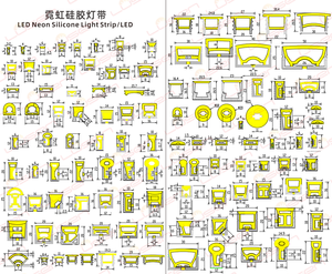 Hs-khía loạt 1010 với các cạnh Neon Silicone khuếch tán bìa cho <span class=keywords><strong>LED</strong></span> Strip cho DIY thiết kế Neon dấu hiệu cho 10 mét <span class=keywords><strong>LED</strong></span> Strip - Product Image 4