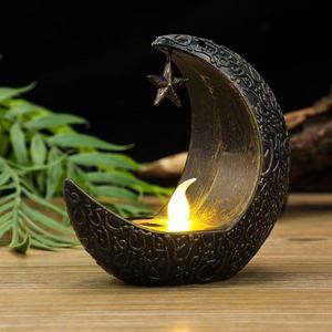 Decorazione Ramadan Lampada Luna Artigianale Ornamento Piccola Luna Illuminata Luce Stellare Eid Al-Fitr Candela LED Regalo Islamico Musulmano Popolare - Product Image 5