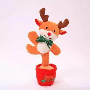 2025 árbol de Navidad alce ciervo repetición baile cantando juguetes de peluche niños regalo de Navidad hombre de jengibre grabación muñecas eléctricas - Product Image 4