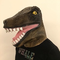 Masque de tête de crocodile en latex inspiré d'Aladdin, parfait pour les fêtes costumées et les événements