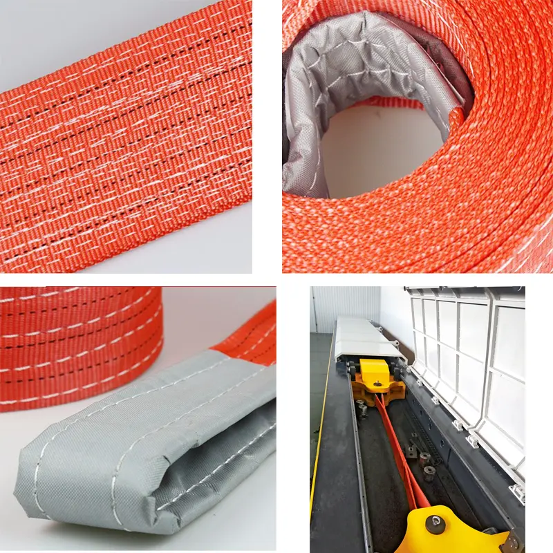 3Ton 4M 4:1 Flat Webbing Sling Customized Polyester Eye Type High Strength Product Webbing Sling for Lifting