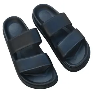 Mengxian Sandal Wanita PVC Musim Panas Baru Grosir Sandal Liburan Datar Mode Antiselip Sepatu Kasual Ringan Wanita