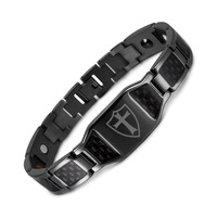 Bijoux en acier inoxydable personnalisés DIY Positive Bracelet Extreme Graver Nom Power Energy Balance Bracelet magnétique pour hommes femmes