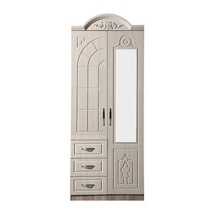 Armadio in <span class=keywords><strong>PVC</strong></span> di Foshan con 3 Ante in Truciolato, Design con 3 Porte e Cassetti, Colori Personalizzabili, Mobile Contenitore - Product Image 2