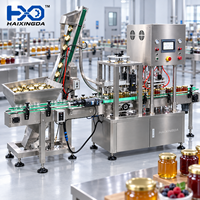 Automatische vacuüm afsluitmachine voor glazen potten, dubbele kop, metalen draaidop, dopvoeding, roestvrij staal, complete verpakkingslijn