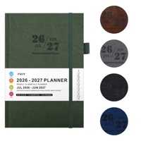 Agenda annuel durable 26-27, carnet portable à couverture rigide, journal personnalisé pour le bureau, l'école, les affaires