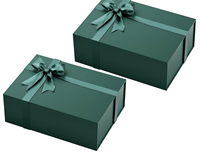 Boîte cadeau de Noël haut de gamme personnalisable avec couvercle magnétique, boîte rigide pour mariage avec nœud, boîte de demande en mariage pour demoiselle d'honneur