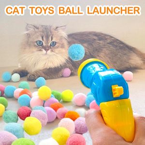 31 lanceurs de balles pour chats et 30 balles en peluche, jouets interactifs amusants pour chats adultes et chatons mignons - Product Image 2