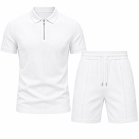 Ensemble décontracté homme été 2026 tendance avec short à cordon et t-shirt uni personnalisable avec LOGO pour le fitness