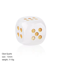1 pièce de dés de jeu de rôle polyédriques en cristal de quartz transparent naturel D6, faits à la main et écologiques, pour Dungeons & Dragons