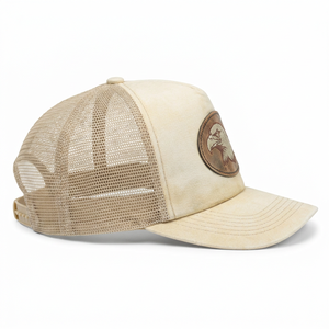 Cappelli Trucker Outdoor Personalizzati a 5 Pannelli in Rete Ricamata 3D <span class=keywords><strong>di</strong></span> Alta Qualità con Motivo Foglie Camo e Ricamo a Catena Hunter - Product Image 4
