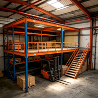 HONGXIN Étagère de mezzanine en acier robuste sans boulons, en acier laminé à froid, avec revêtement en poudre, réglable, protection contre la corrosion, personnalisable