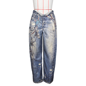 Nuovi <span class=keywords><strong>Pantaloni</strong></span> Sportivi Casual da <span class=keywords><strong>Donna</strong></span> Stile Streetwear con Stampe Colorate, Gamba Larga e Tasche Cargo - Product Image 5