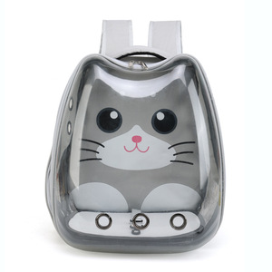 Sac à dos pour chat souple Sac de transport Sac à dos à bulles pour petits chats chiots et lapin Capsule transparente <span class=keywords><strong>avec</strong></span> fermeture à glissière - Product Image 3