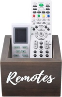 Boîte de rangement carrée en bois pour télécommandes, organiseur de bureau pour télécommandes, stylos, maison, salon, table