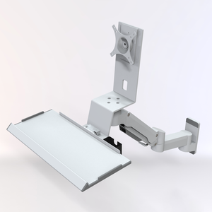 T9-GA01KBL công nghiệp màn hình đứng với New gấp Khay bàn phím 90 độ nghiêng góc khí mùa xuân cánh tay Chiều cao có thể điều chỉnh - Product Image 4