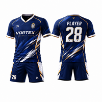 Ensemble de maillots de football en tissu mesh latéral, conception OEM, vente en gros, logo d'équipe personnalisé, impression par sublimation intégrale, uniformes de football professionnels