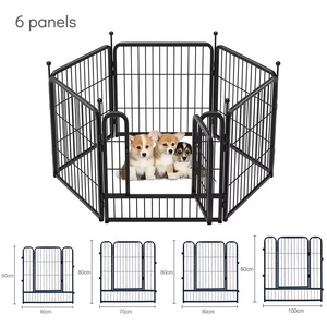 Eavy Nhiệm Vụ Kim Loại Động Vật Hàng Rào Sân Vườn RV Cắm Trại Hàng Rào Cho Chó Và Thỏ Pet Playpen Ngoài Trời Trang Trí Con Chó Hàng Rào - Product Image 2