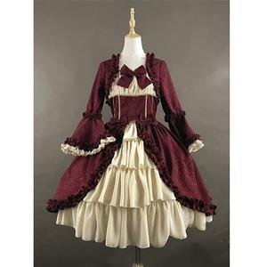 ชุดเดรสโลลิต้าสไตล์ทักซิโด้แบบยุคกลางยุคโกธิค ปี <span class=keywords><strong>2019</strong></span> คอเหลี่ยม แต่งโบว์ที่เอว - Product Image 4