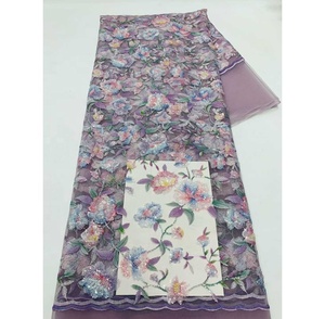 Nouvelle Arrivée : Tissu Brodé Floral Doux de Haute Qualité avec Perles et Paillettes pour Robes de Mariée – Prix de Gros - Product Image 6