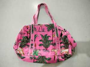 <b>Black</b>-Colour Flower Design Handmade Luxury <b>Weekender</b> for Cotton Block Print Quilted Duffle <b>Bag</b> Large Capacity Sport Travel - Product Image 3