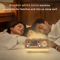 Machine de méditation radio FM HiFiD, machine à bruit blanc, horloge, haut-parleur sans fil, veilleuse pour la maison avec chargeur sans fil