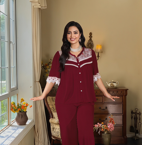 Camisón Extra Grande Estilo Dubái para Mujer, Ropa de Dormir Islámica, Talla Grande - Product Image 3