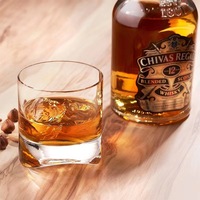 2023 nuevo decantador de botellas de whisky de cristal con 2 vasos para licor