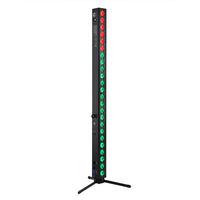 Barre LED linéaire de scène en alliage d'aluminium, 24 LED RGBW, autonomie 20h, DMX, télécommande sans fil, 4-en-1, 8 zones, effet stroboscopique pour événements