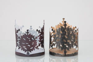 Portavelas Votivo de Diseño Galvanizado Hecho a Mano con Acabado Antiguo, Recubierto con Polvo para Iluminación del Hogar, Decoración de Fiestas, Elegante - Product Image 2