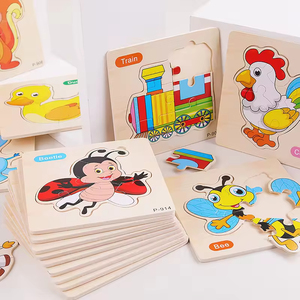 <span class=keywords><strong>Puzzle</strong></span> Montessori Mini 9 Pezzi per Bambini, Giocattoli in <span class=keywords><strong>Legno</strong></span> con <span class=keywords><strong>Animali</strong></span> Cartoon e Traffico, Tangram Educativo - Product Image 4