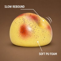 Bun Squishy Speelgoed Bouwstenen Klei Stressbal Handgemaakt Smiley Gezicht Langzaam Terugverende Fidget Grappig Cadeau Groothandel Fruit Stijl TPR