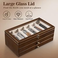 3-lagige Taschen messer Vitrine Hochwertige Aufbewahrung sbox Messer Vitrine Glas messer Vitrine Vitrine