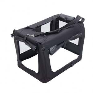 Cage pour chien en nylon à 4 portes avec tapis en maille, pliable, portable, pour intérieur et extérieur, sac de transport pour animaux de compagnie - Product Image 1