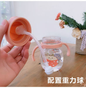 <span class=keywords><strong>Biberón</strong></span> de 350 ml con Cuchara de Silicona, Pajita de Plástico Transparente, de Acero Inoxidable, con Sistema de Flujo Rápido, Bonito y Práctico - Product Image 4