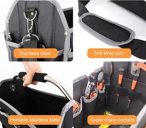 Kit de Herramientas Multifuncional para <span class=keywords><strong>Electricista</strong></span>, Bolsa de Almacenamiento Portátil, Resistente al Agua, Reforzada y Resistente al Desgaste, para Mantenimiento de Hardware - Product Image 6