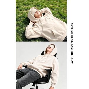 FOXA <b>Mens</b> Hoodie With Built In Eye Mask Multi Pockets Unisex <b>Pullover</b> Travel Hooded Sweatshirt Casual - Product Image 2