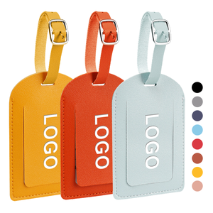 0717 Wholesale Custom Leather Luggage <b>Tags</b> Letter Pattern Soft Portable Waterproof Anti-loss Travel Baggage <b>Tag</b> - Product Image 3