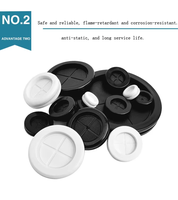Manchon de protection en caoutchouc électrique moulé sur mesure, à deux faces, fermé, rond, isolant, anti-poussière, de tout diamètre, vente en gros