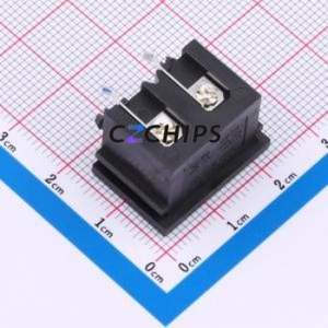 RT-C08-G2-BG AC Power Connector Bent Lead Through Hole Connector IEC 320-C8 1 2 Right Angle Insert - Product Image 2