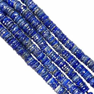 Cuentas de piedras preciosas de lapislázuli azul natural al por mayor Cuentas de piedras preciosas de corte facetado suelto a precio de descuento - Product Image 1